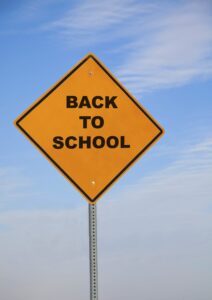 article image - Traffic back to school sign